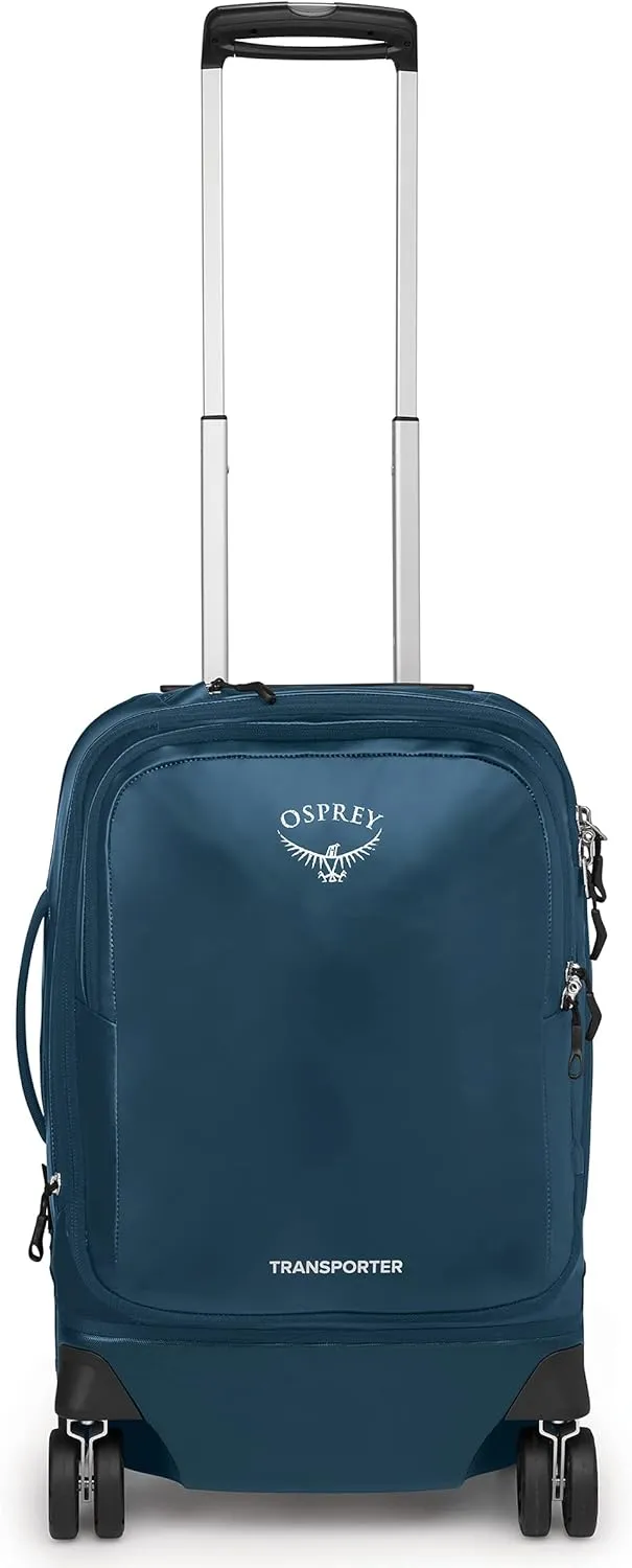 Osprey Transporter Hybrid Carry On Luggage, 4 Spinner Wheels, 22"/36L, Venturi Blue