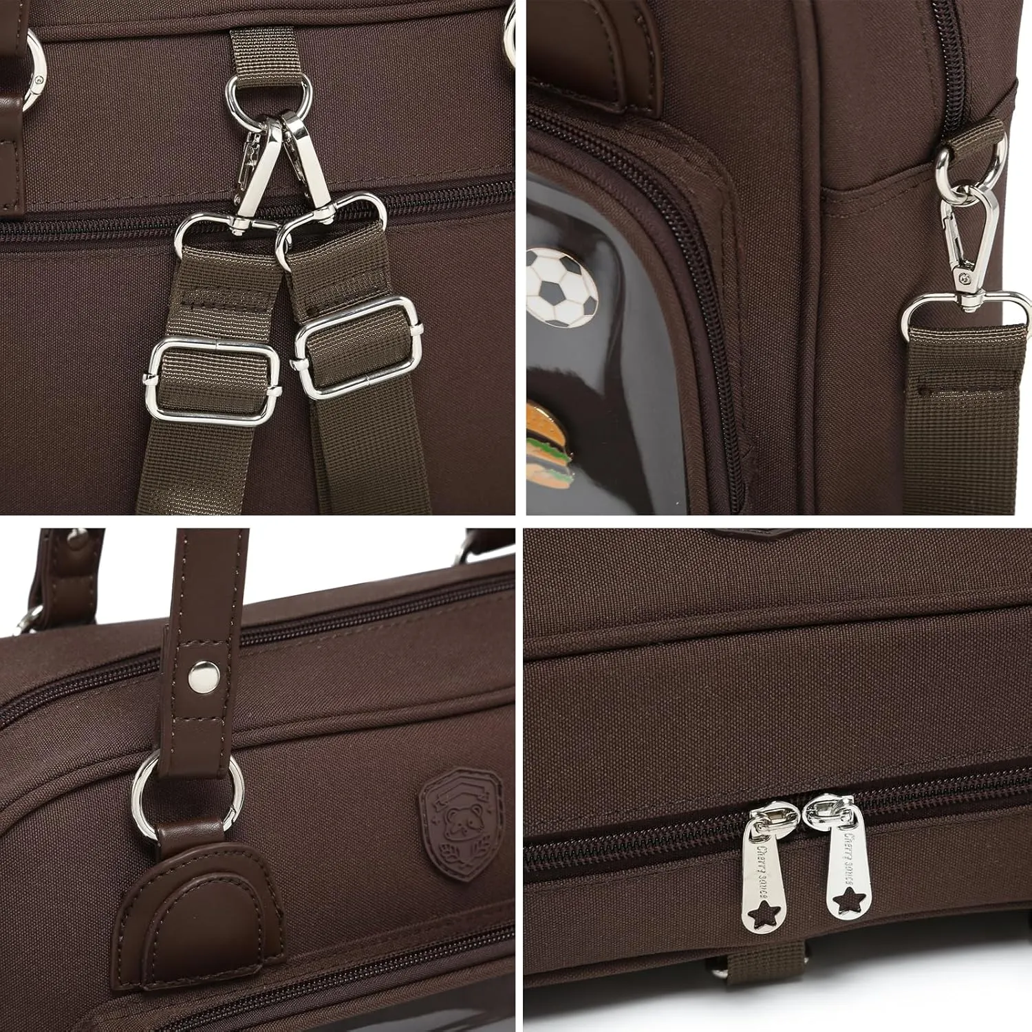 Oxford Ita Bag Crossbody Shoulder Bag Satchel Messenger Backpack Multi-Purpose Pins Display