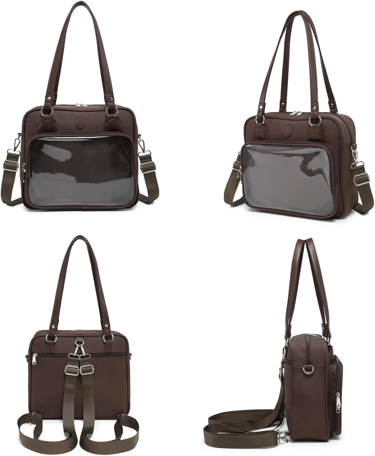Oxford Ita Bag Crossbody Shoulder Bag Satchel Messenger Backpack Multi-Purpose Pins Display