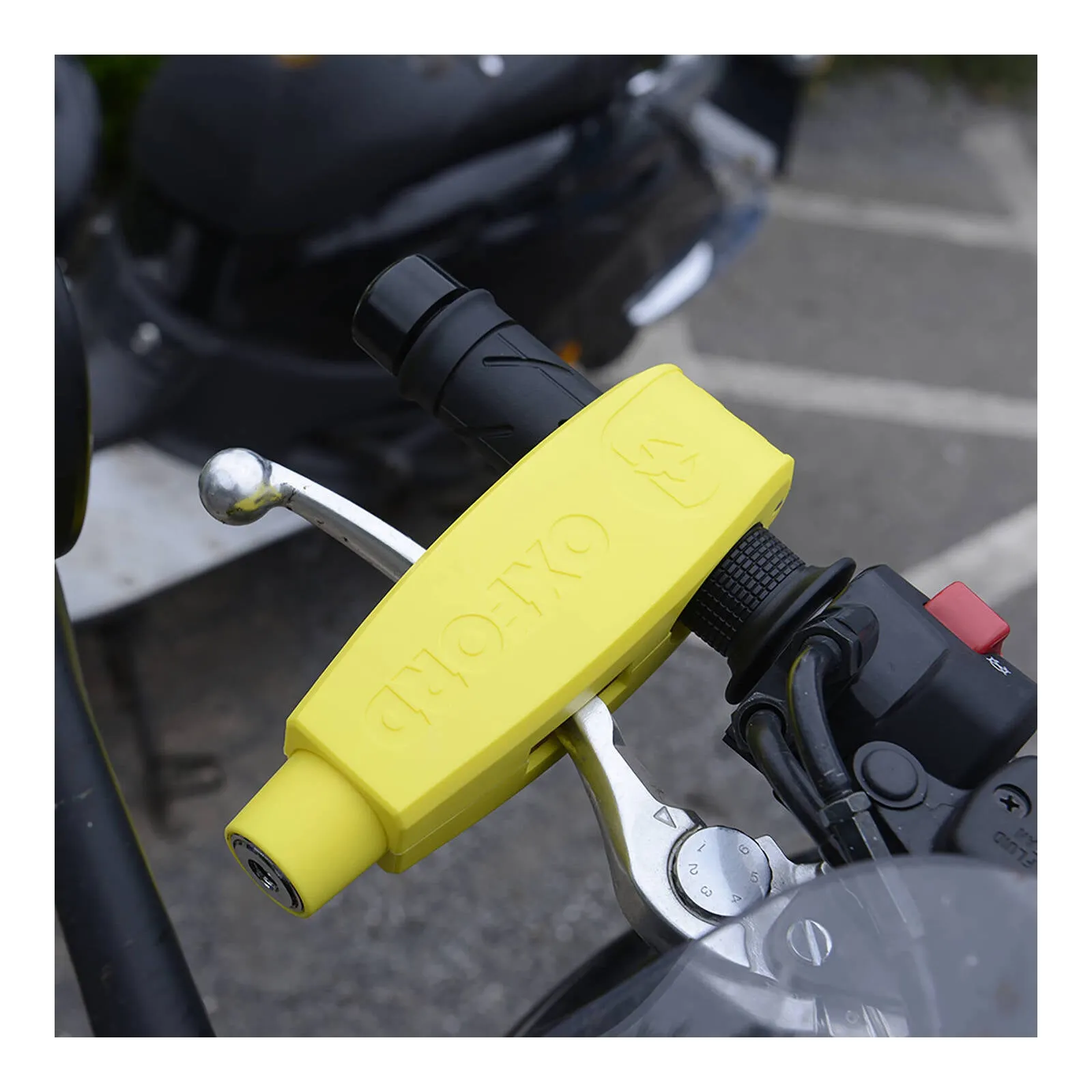 OXFORD LEVER LOCK SECURITY YEL (ANTI THEFT LEVER CLAMP)