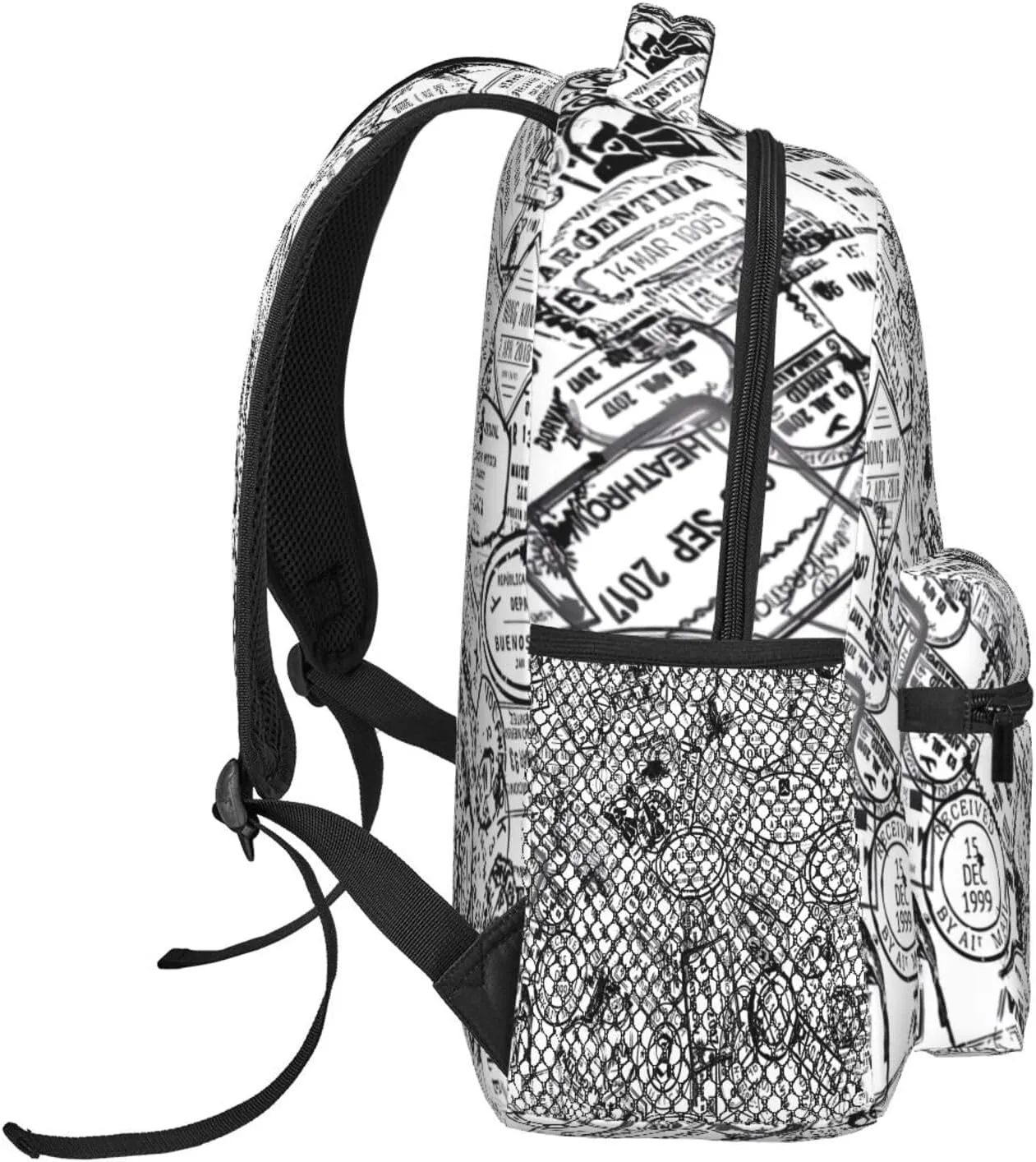 Passport Travel Stamp Backpacks 15 Inch Laptop Backpack Multipurpose Double Shoulder Bag For Men Women Gifts