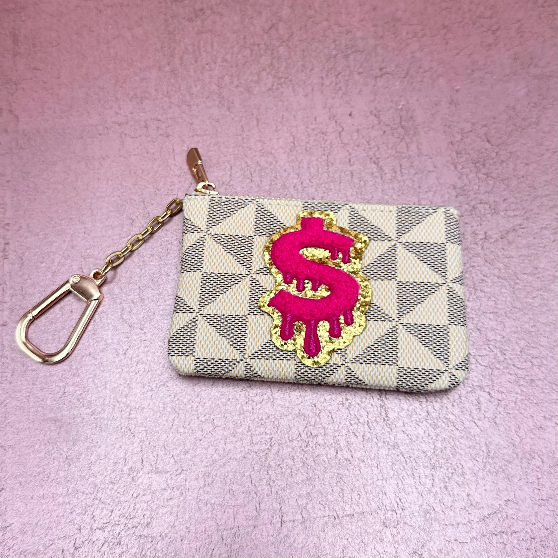 Pattern Coin Purse w/ Dollar Sign