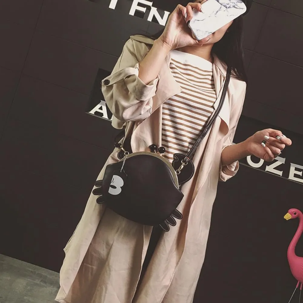 Personalized cartoon style ladies shoulder bag, crab-shaped messenger bag, animal style ladies handbag