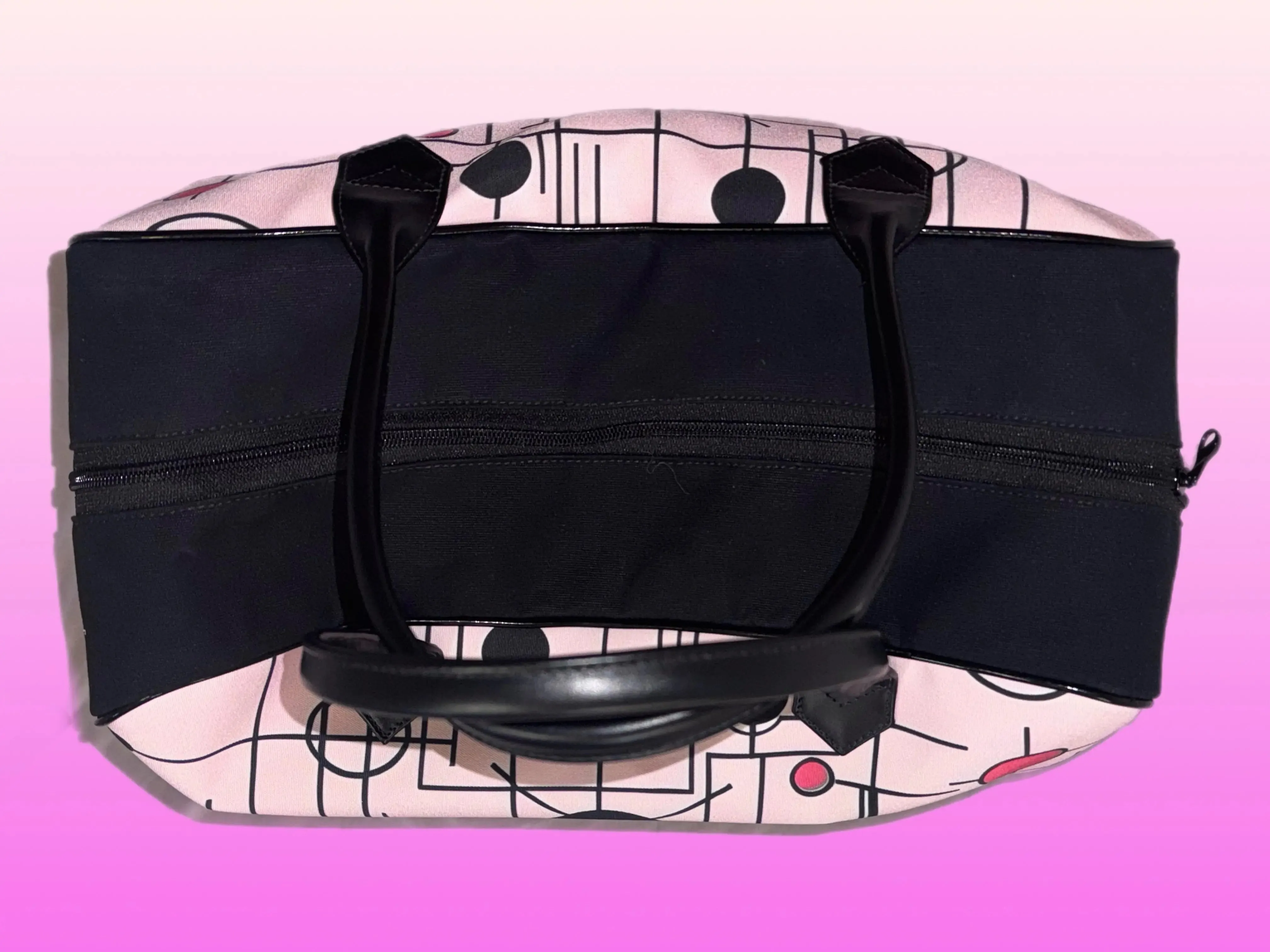 Pink Abstract Holdall Travel Bag