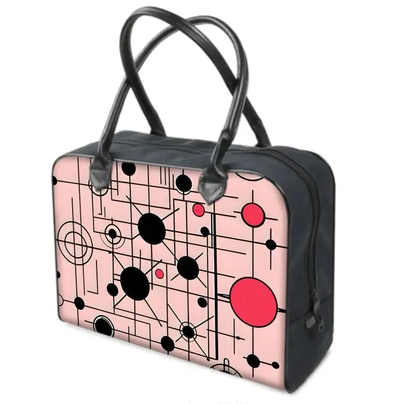 Pink Abstract Holdall Travel Bag