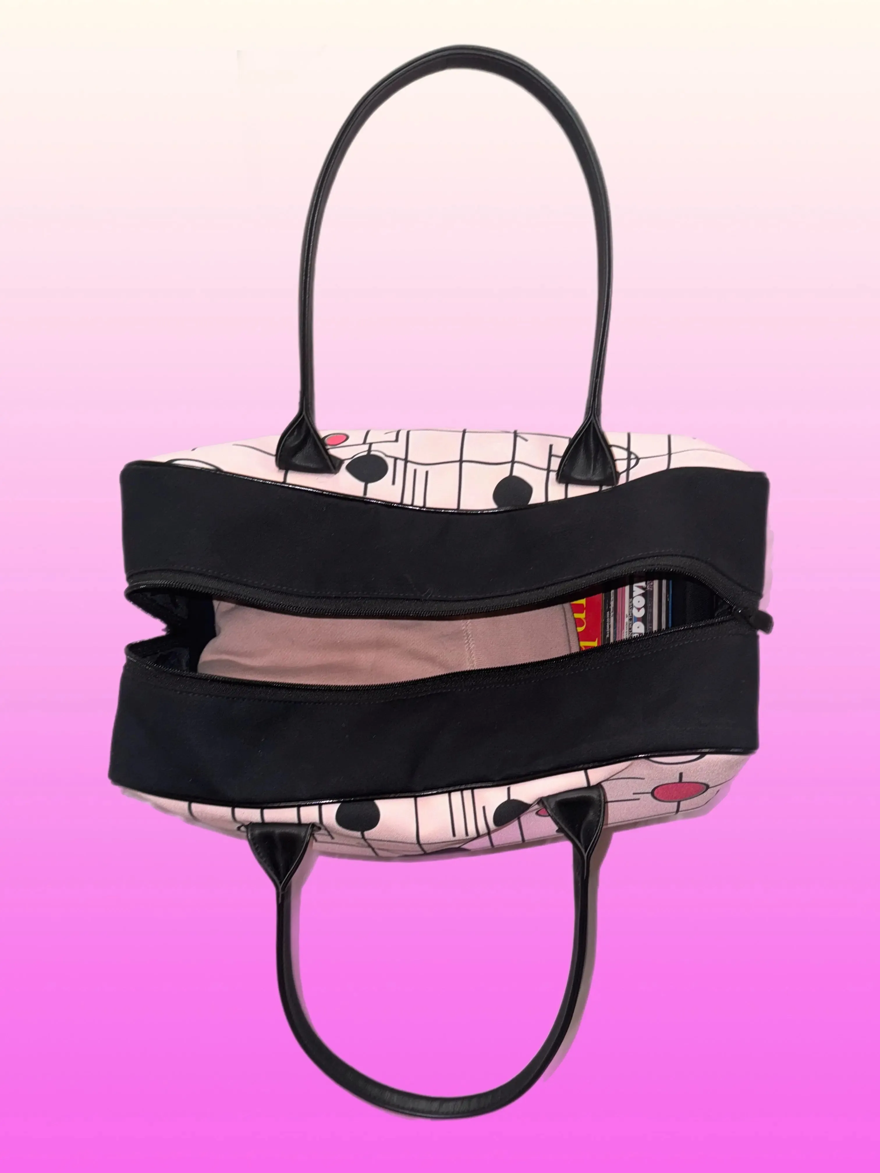 Pink Abstract Holdall Travel Bag