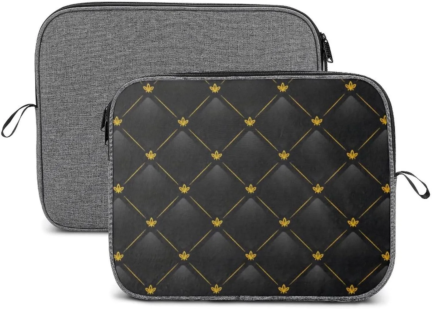 Pink Black Gray Argyle Large Capacity Portable Laptop Case Unisex