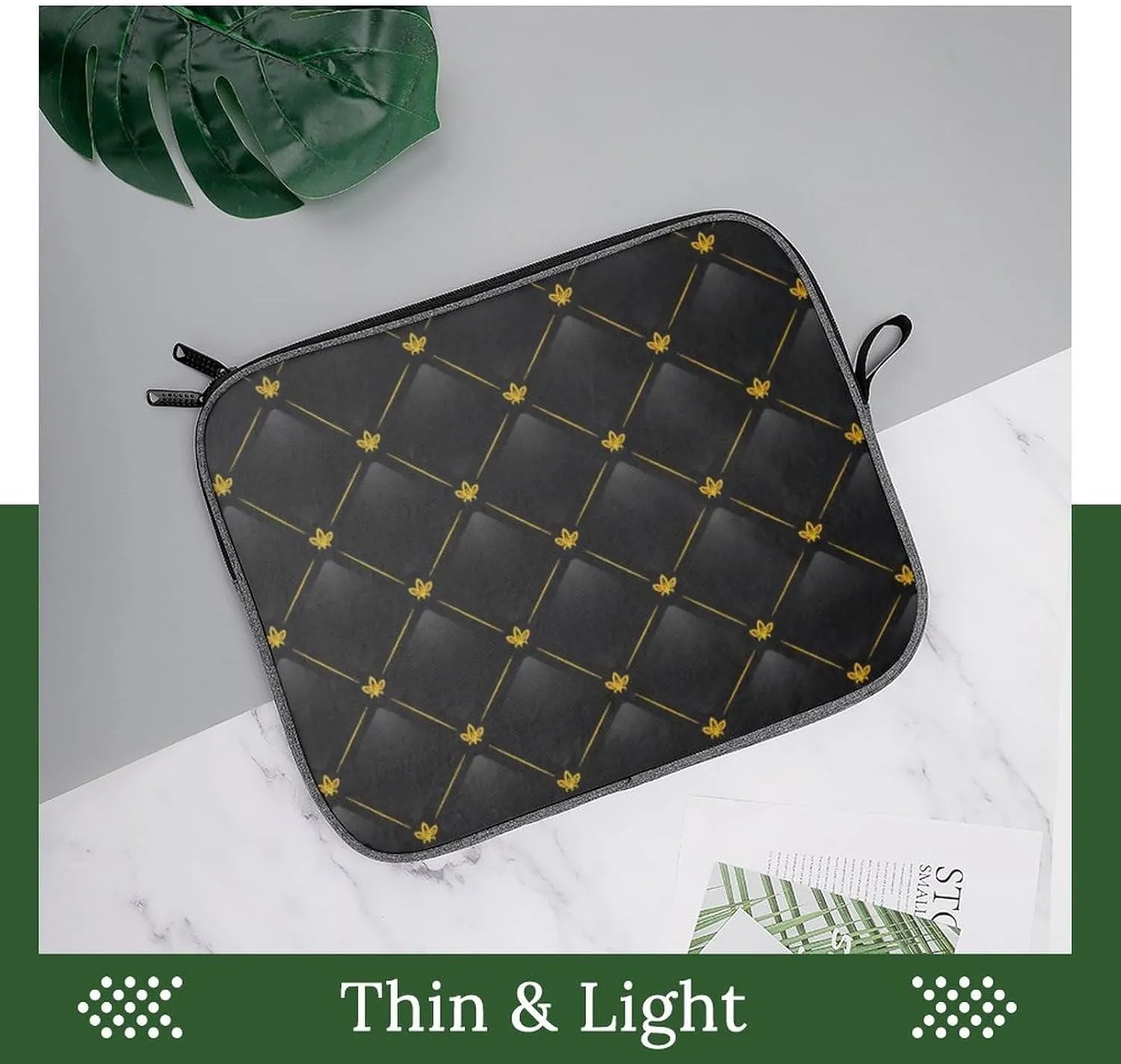 Pink Black Gray Argyle Large Capacity Portable Laptop Case Unisex