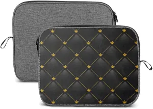 Pink Black Gray Argyle Large Capacity Portable Laptop Case Unisex