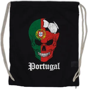 Portugal Football Skull I Drawstring Bag Gym Sack