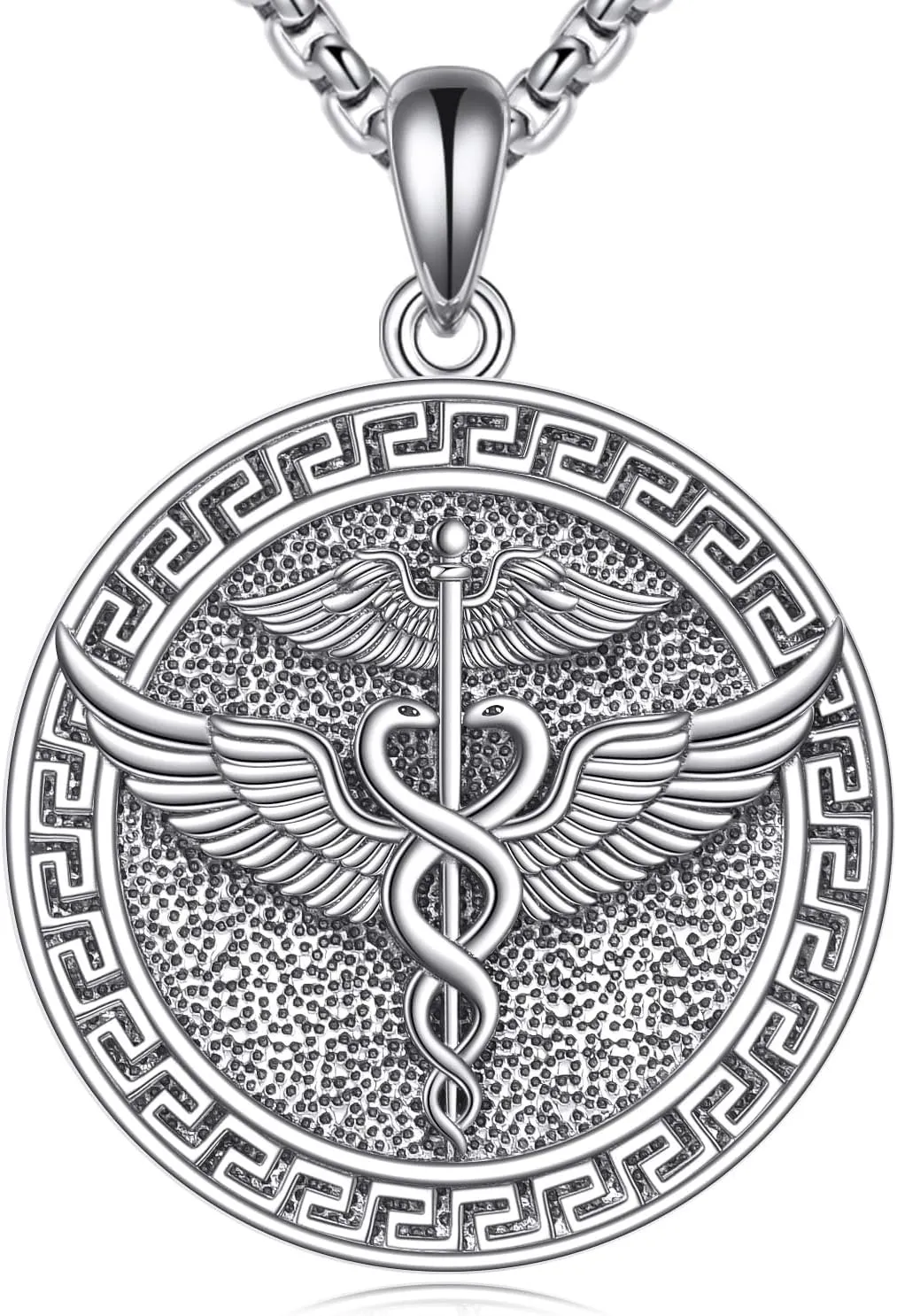 Poseidon/Athena/Apollo/Valhalla/Norse Viking Necklace 925 Sterling Silver Pendant Necklace for Men Greek/Norse Viking Amulet Jewelry Gifts
