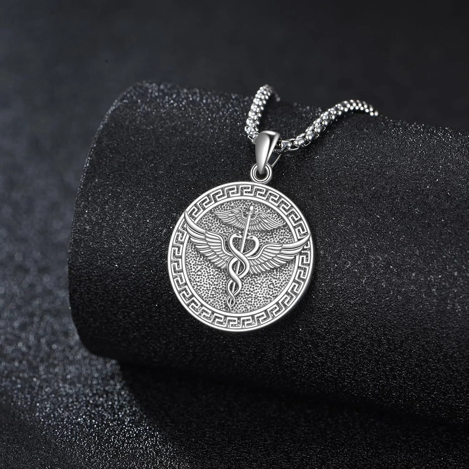 Poseidon/Athena/Apollo/Valhalla/Norse Viking Necklace 925 Sterling Silver Pendant Necklace for Men Greek/Norse Viking Amulet Jewelry Gifts