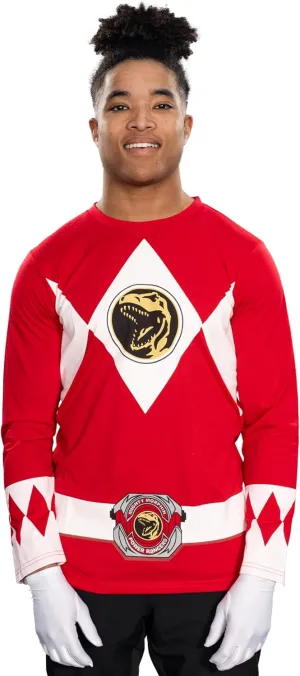 Power Rangers Adult Unisex Mighty Long Sleeve Halloween Costume Cosplay T-Shirt
