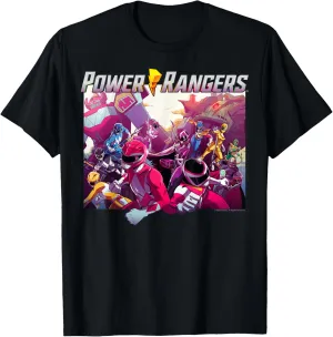 Power Rangers Shattered Grid Comic Team Up Poster T-Shirt