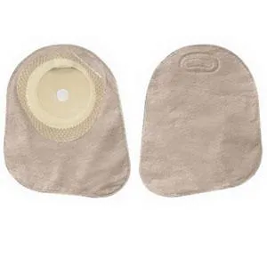 Premier One-Piece Closed Mini Pouch, Pre-Cut Stoma Opening 1-3/16" (30mm), Beige 7" (18cm) - Box of 30