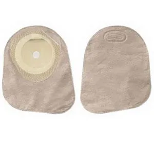 Premier One-Piece Closed Mini Pouch, Pre-Cut Stoma Opening 1" (25mm), Beige 7" (18cm) - Box of 30