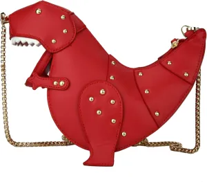 PU Leather Handbags Wallets Clutch Hobos for Women Inosaur Shape Crossbody Bag Triceratops Shoulder Messenger
