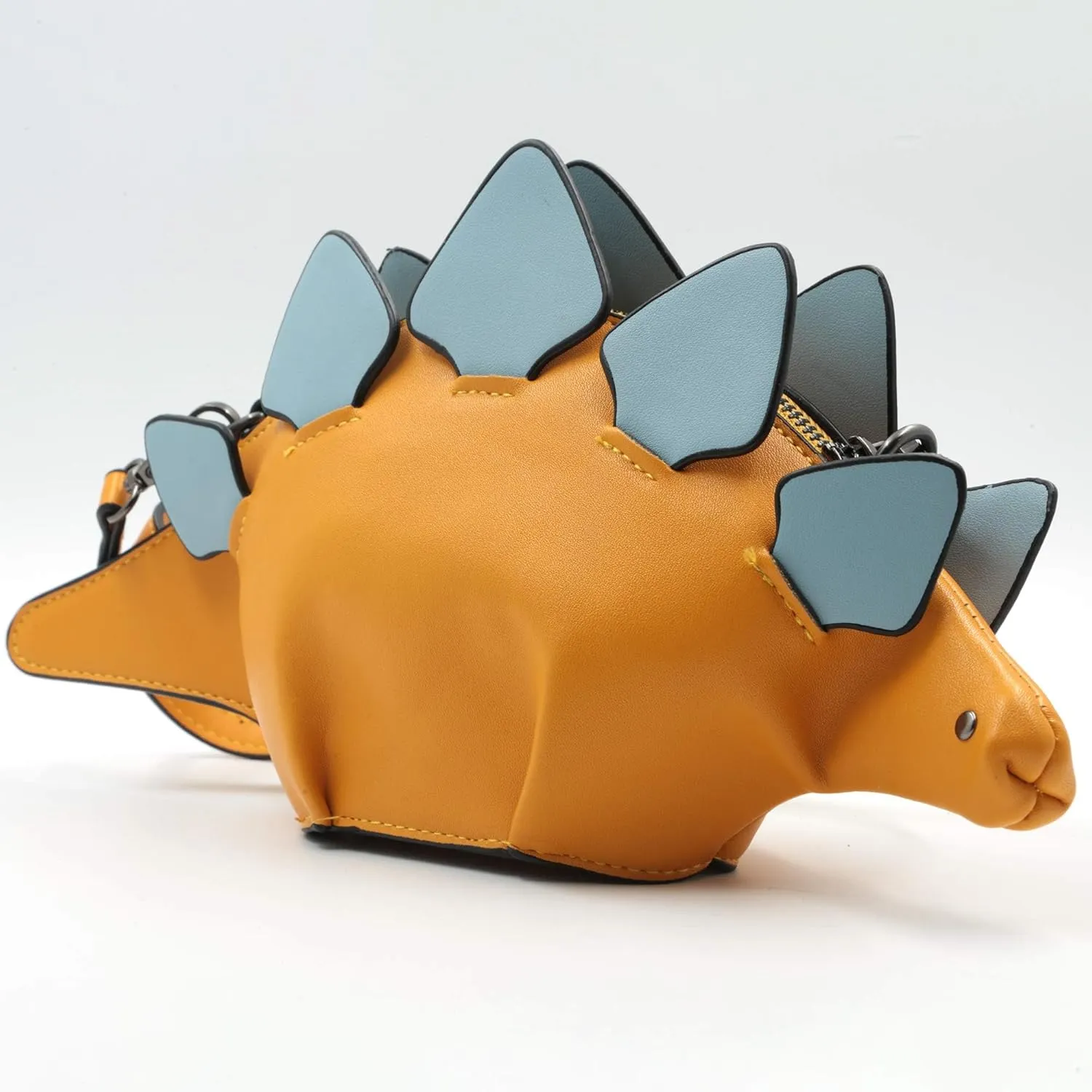 PU Leather Handbags Wallets Clutch Hobos for Women Inosaur Shape Crossbody Bag Triceratops Shoulder Messenger