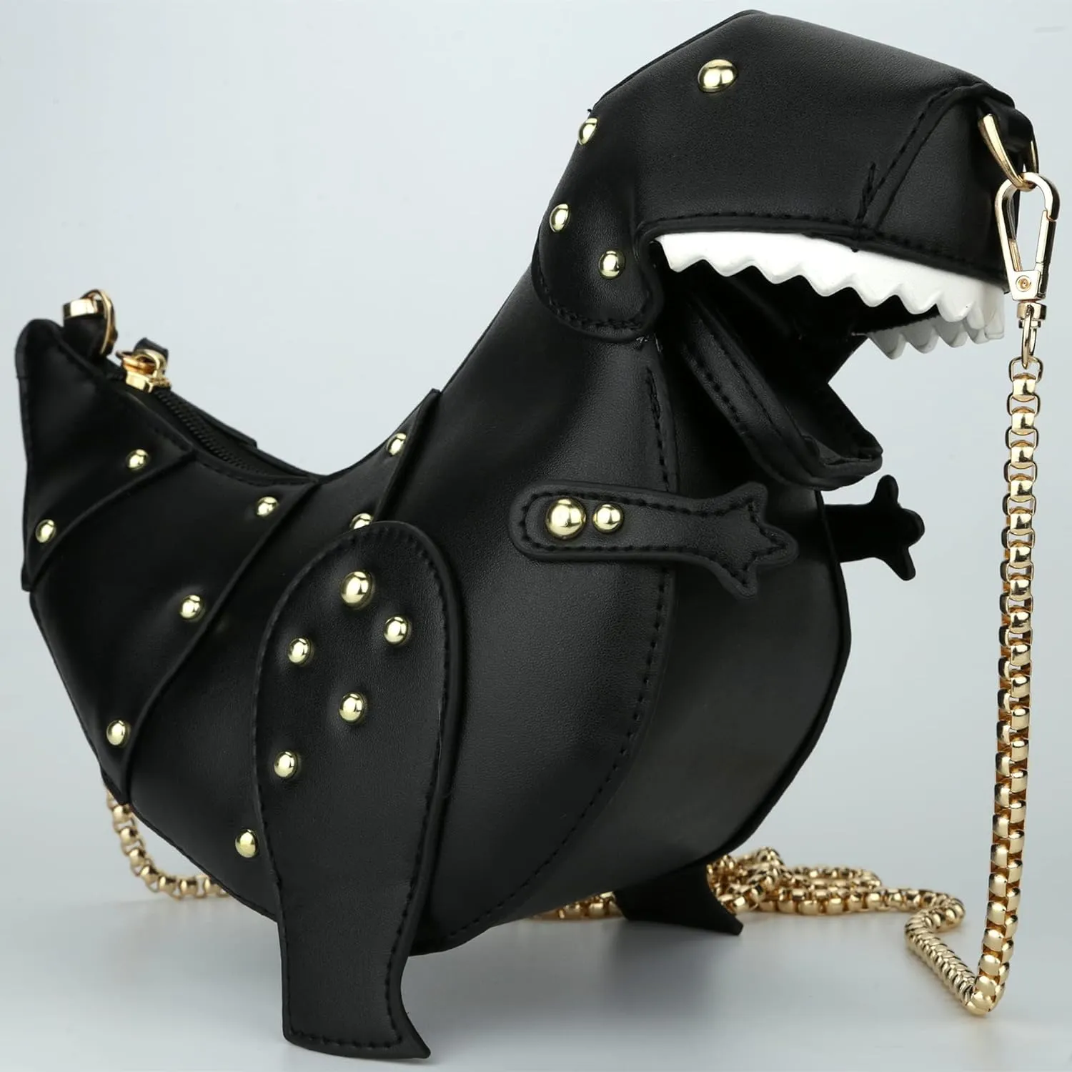 PU Leather Handbags Wallets Clutch Hobos for Women Inosaur Shape Crossbody Bag Triceratops Shoulder Messenger