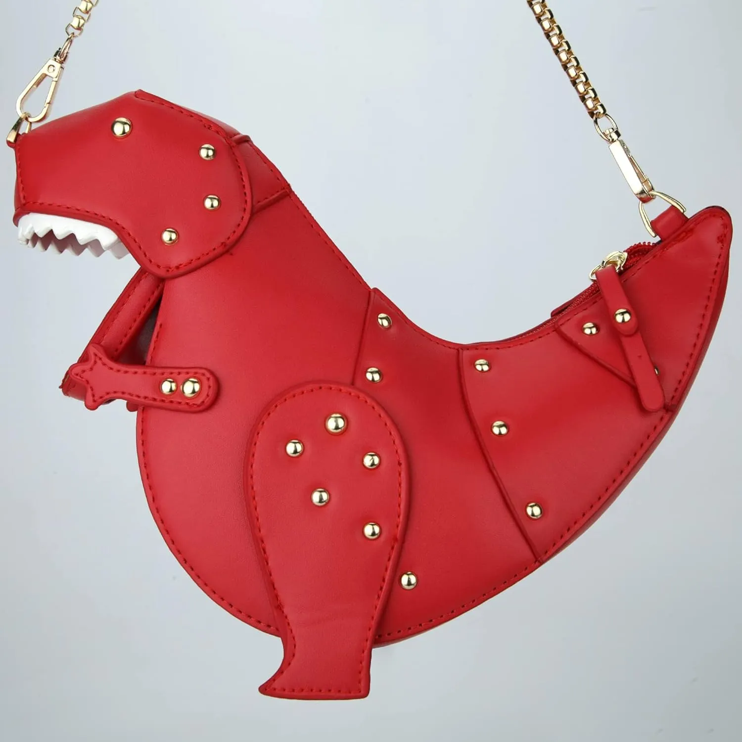 PU Leather Handbags Wallets Clutch Hobos for Women Inosaur Shape Crossbody Bag Triceratops Shoulder Messenger