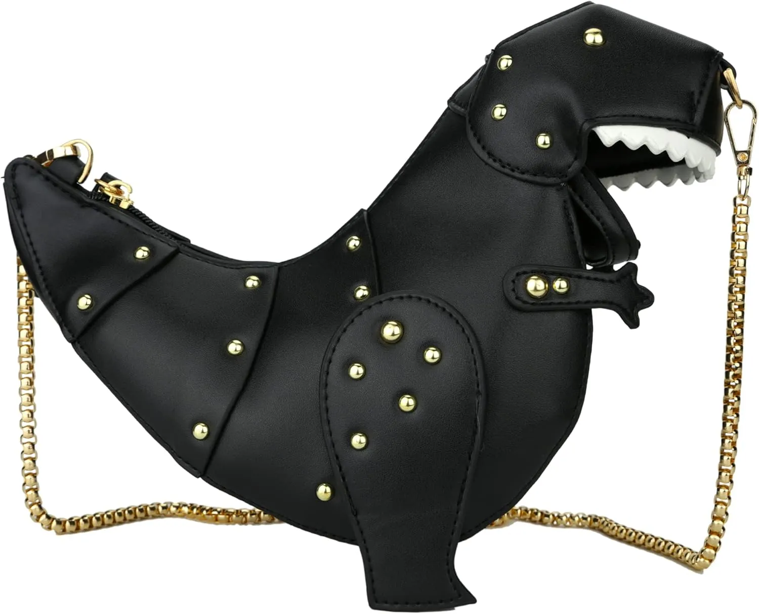 PU Leather Handbags Wallets Clutch Hobos for Women Inosaur Shape Crossbody Bag Triceratops Shoulder Messenger