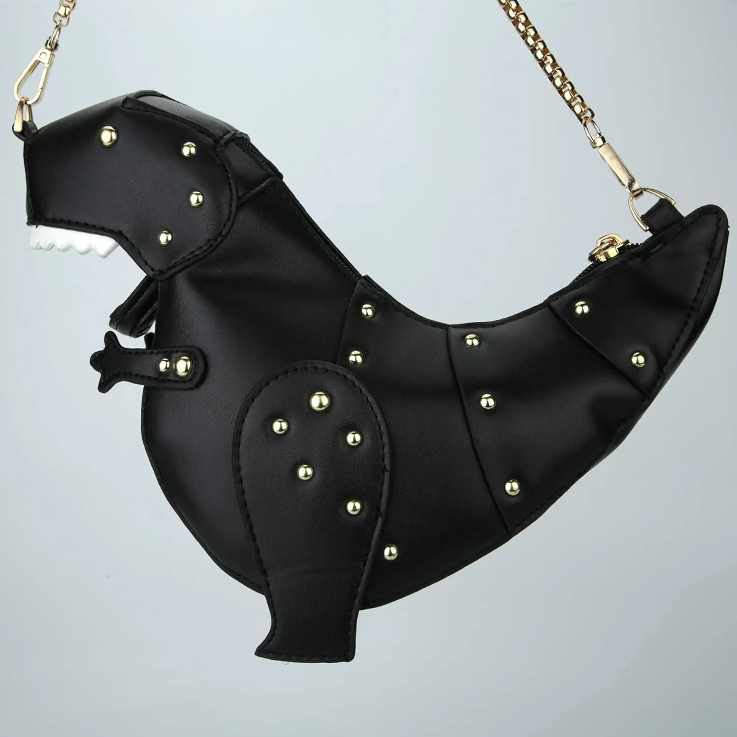 PU Leather Handbags Wallets Clutch Hobos for Women Inosaur Shape Crossbody Bag Triceratops Shoulder Messenger