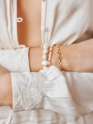 Puff Mariner Chain 18K Gold Plated Bracelet