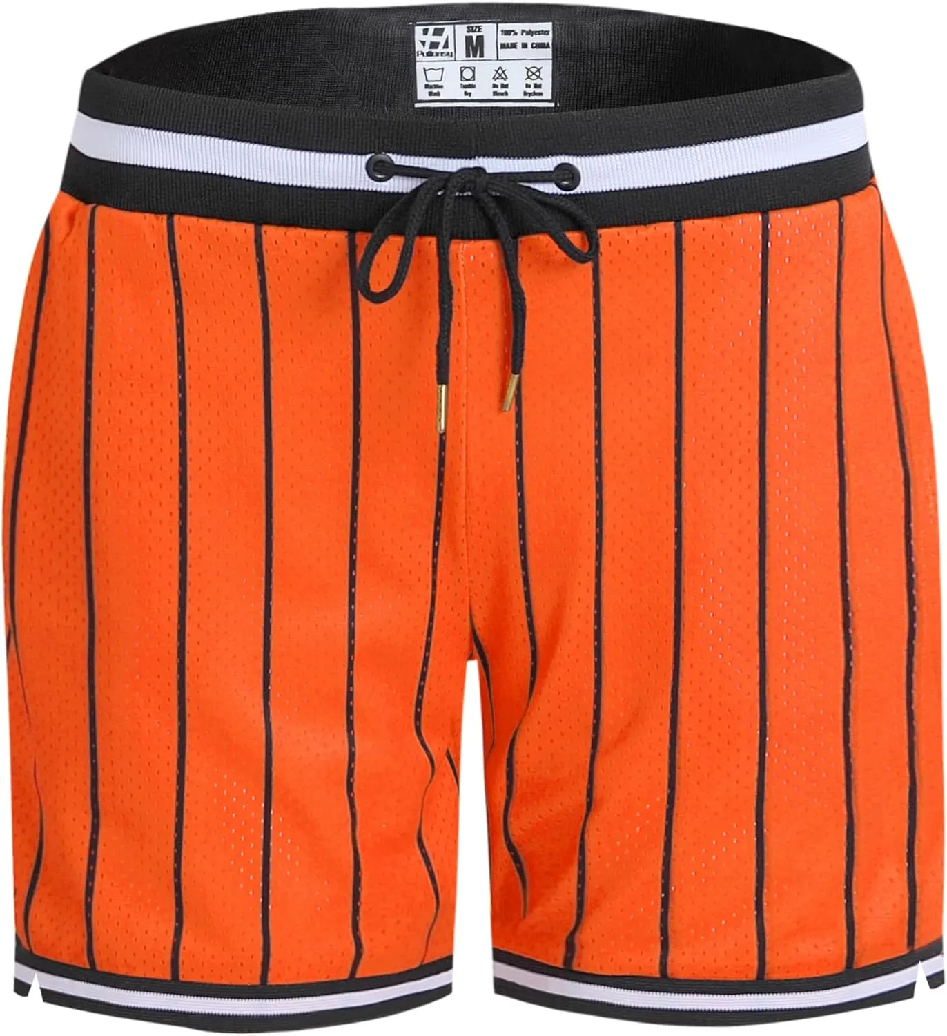Pullonsy Basketball Athletic Mesh Shorts with Zip Pockets for Men, Running Workout Gym Sports 7 Inche Inseam