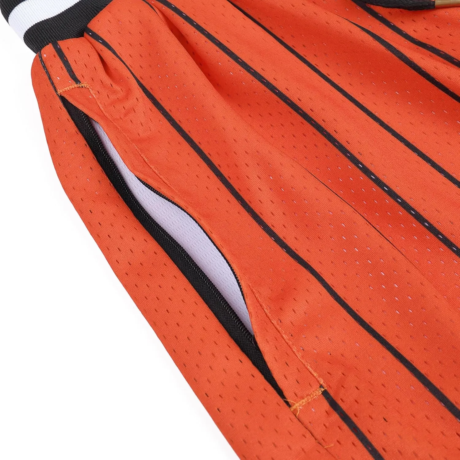 Pullonsy Basketball Athletic Mesh Shorts with Zip Pockets for Men, Running Workout Gym Sports 7 Inche Inseam
