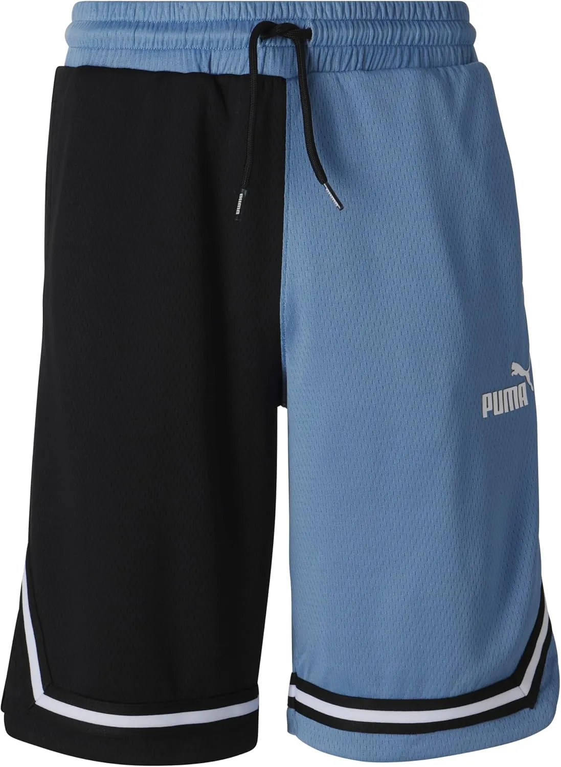 PUMA Boys' Essential Athletic Shorts, Logo & Printed Designs, Elastic Waistband