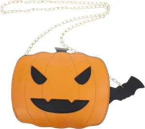 Pumpkin Bag Crossbody Bag Halloween Pumpkin Messenger Bag Devil Shoulder Chain Bag Pumpkin Purse for Gothic BagHalloween Purse Women Girls (Brown)