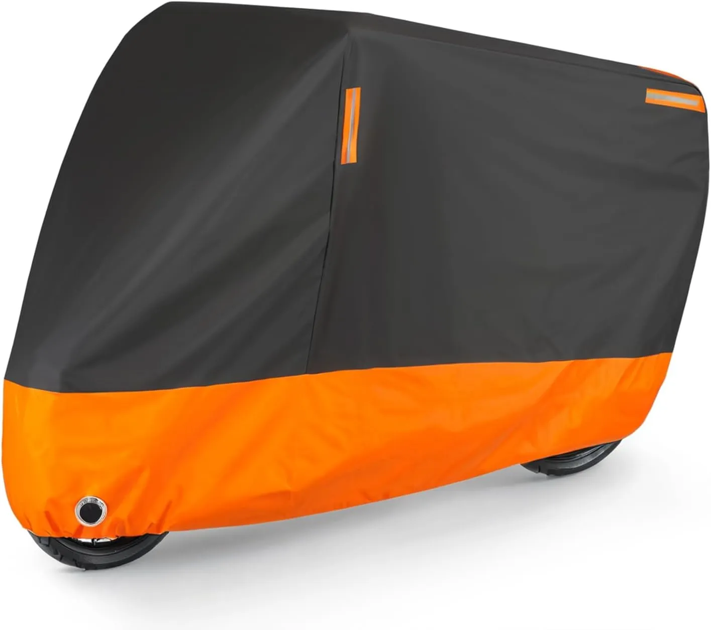 Puroma Motorcycle Cover Heavy Duty Scooter Cover Waterproof Outdoor All Season Universal Weather Quality Protection with Night Reflective, Lock Holes and Storage Bag Fits up to 105" Motorcycle Vehicle