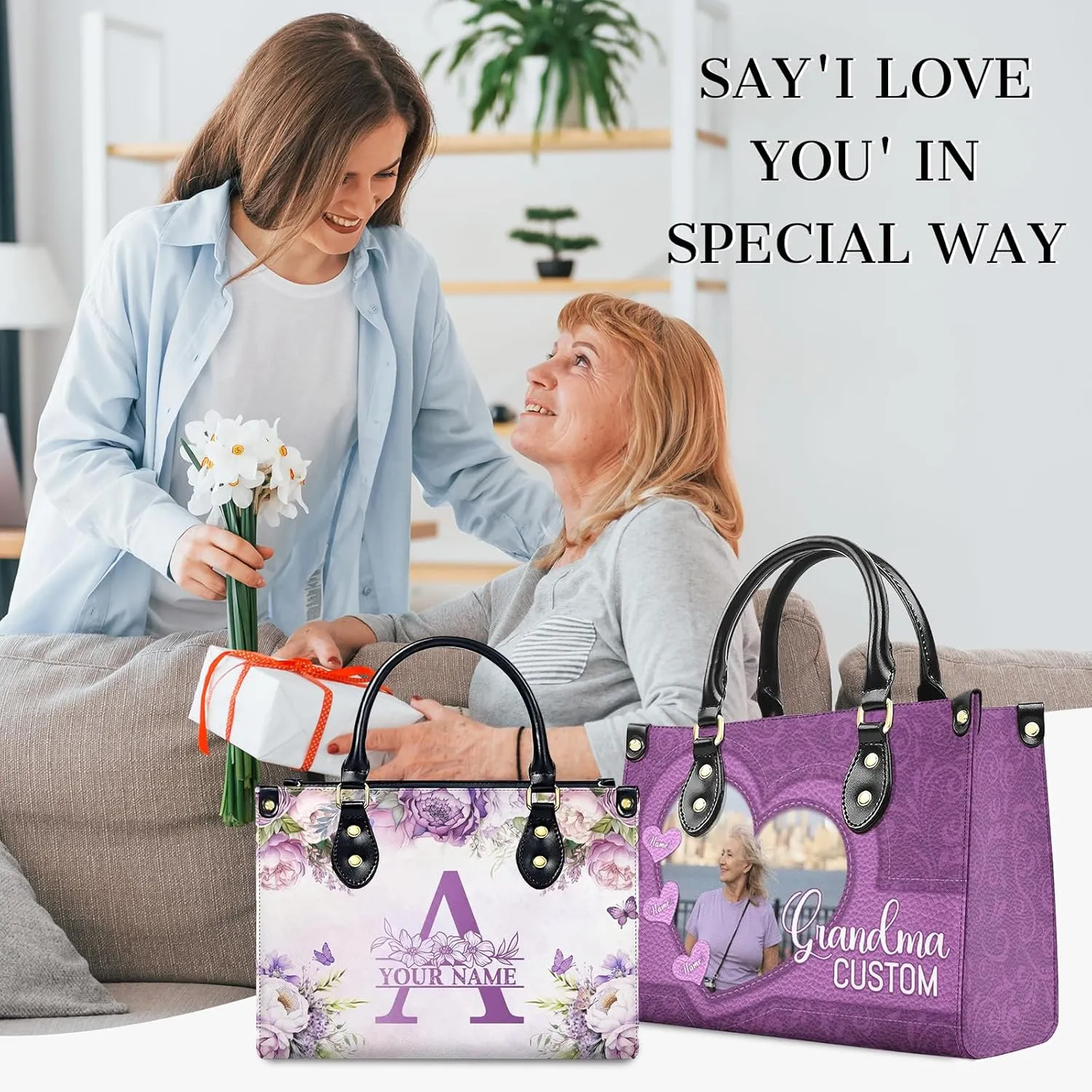 Purses for Women - Customized Handbags Gifts for Women Mom Friends - Tote Bags Gift for Wedding Retirement Vacation