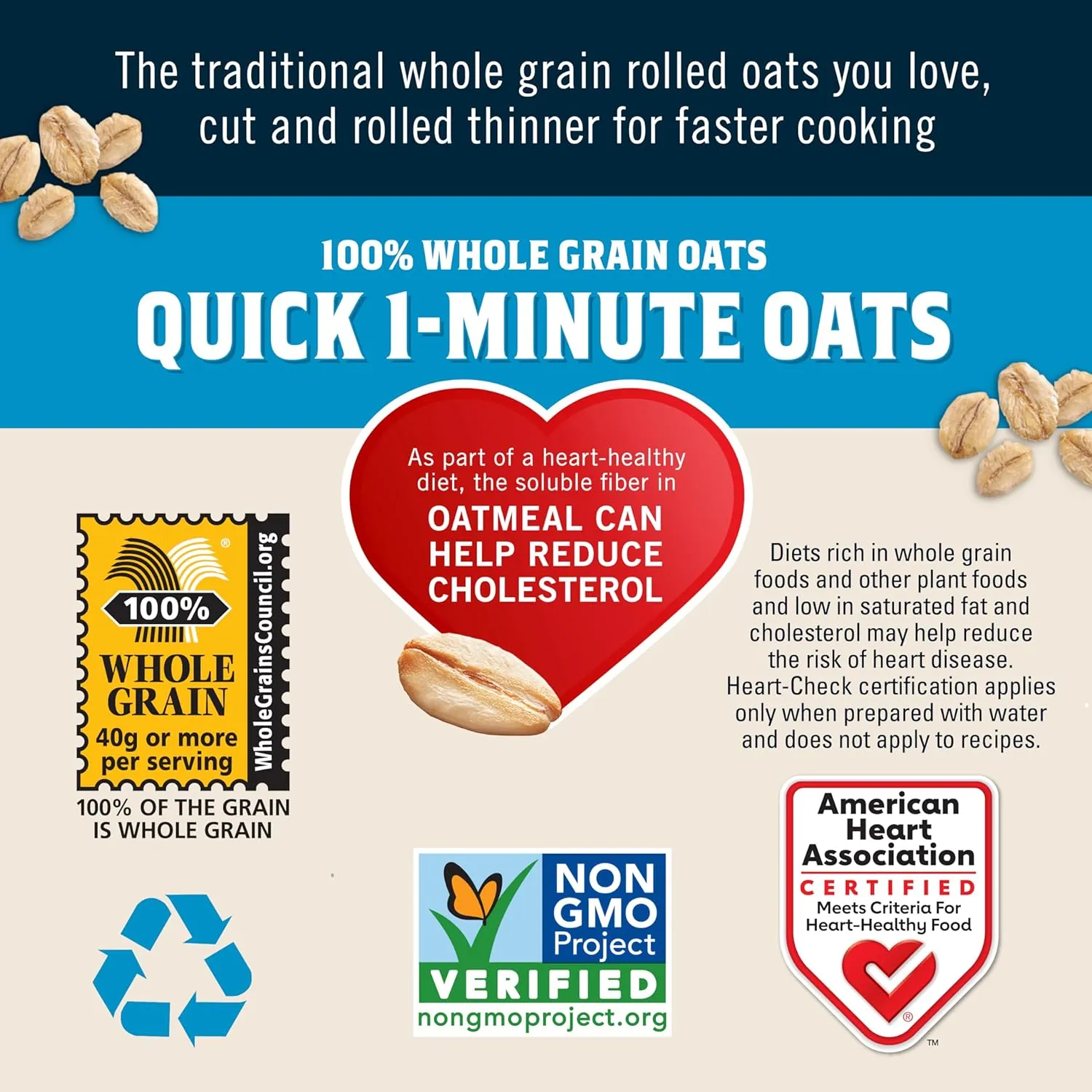 Quaker Organic Quick Cook Oatmeal, Breakfast Cereal, Non-GMO Project Verified, 24 Oz(Pack of 4)