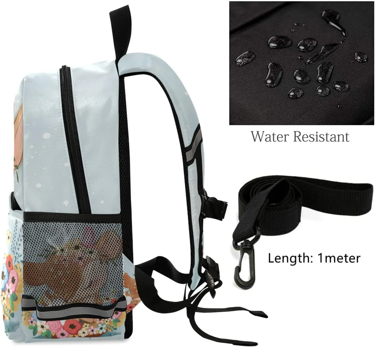 QUGRL Cute Spring Deer Kids Toddler Backpack with Leash Harness Animals Kindergarten Child Schoolbag Preschool Nursery Baby Travel Bag for Boys Girls 3-8 Years