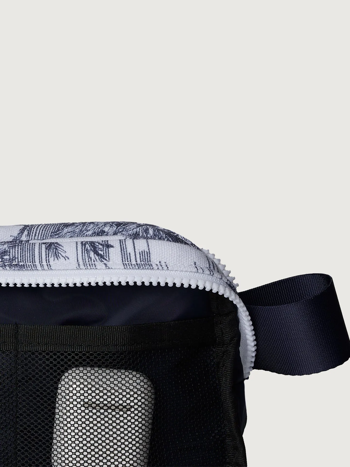 Quin Bag - Navy Tropic Toile