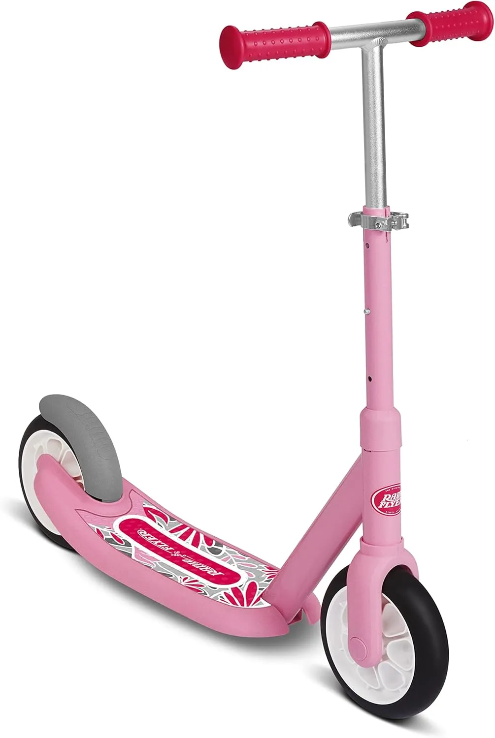 Radio Flyer Kick and Glide Scooter, 2 Wheel Pink Scooter for Kids Ages 3-5 Years Old