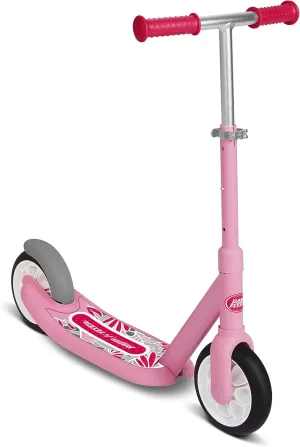 Radio Flyer Kick and Glide Scooter, 2 Wheel Pink Scooter for Kids Ages 3-5 Years Old