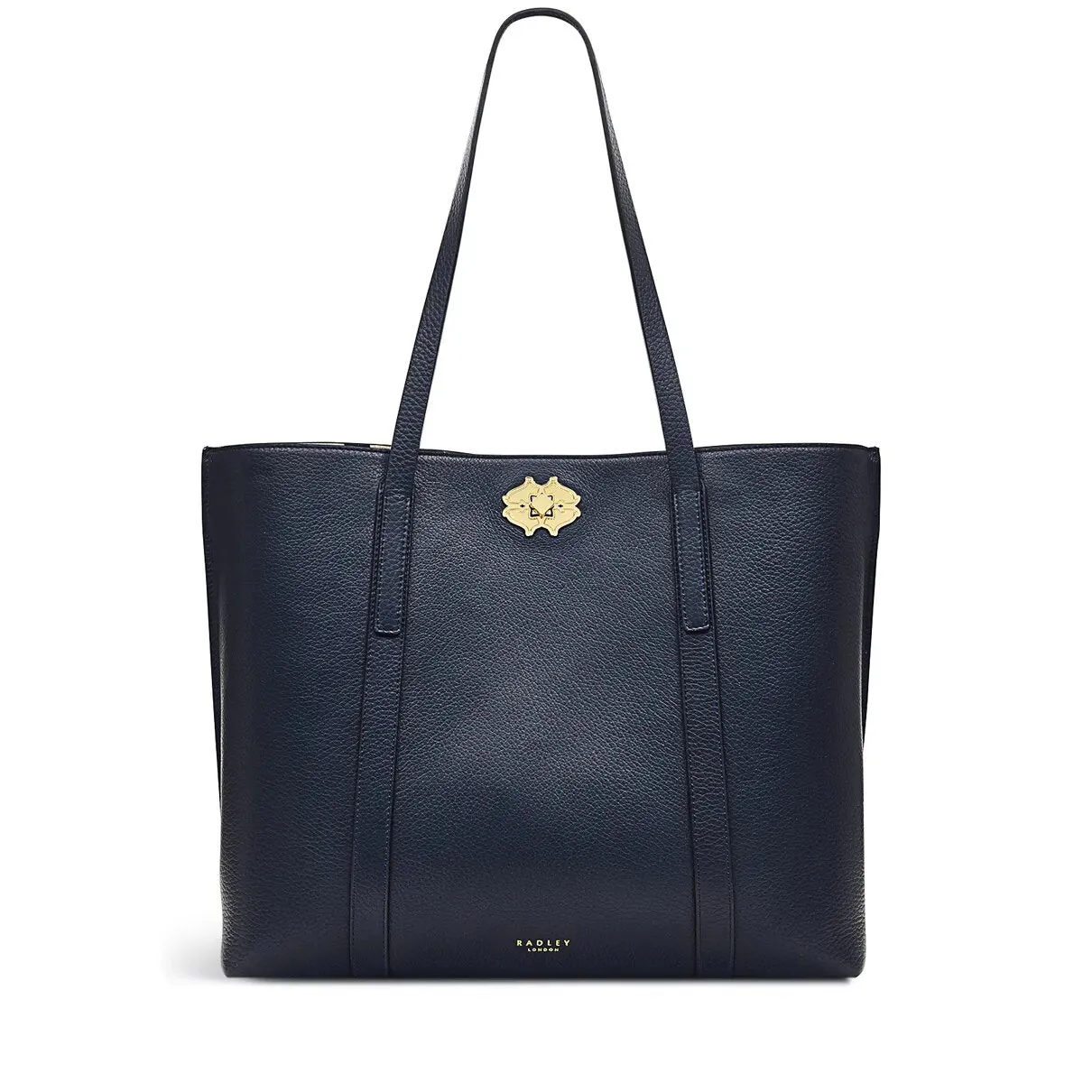 Radley Museum Street Leather Tote Bag, Navy