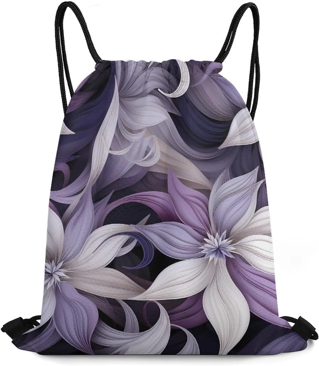 Redbud Purple Flower Plant Drawstring Backpack Durable Sport Gym Bags Daypack for Men Women 35 * 42cm