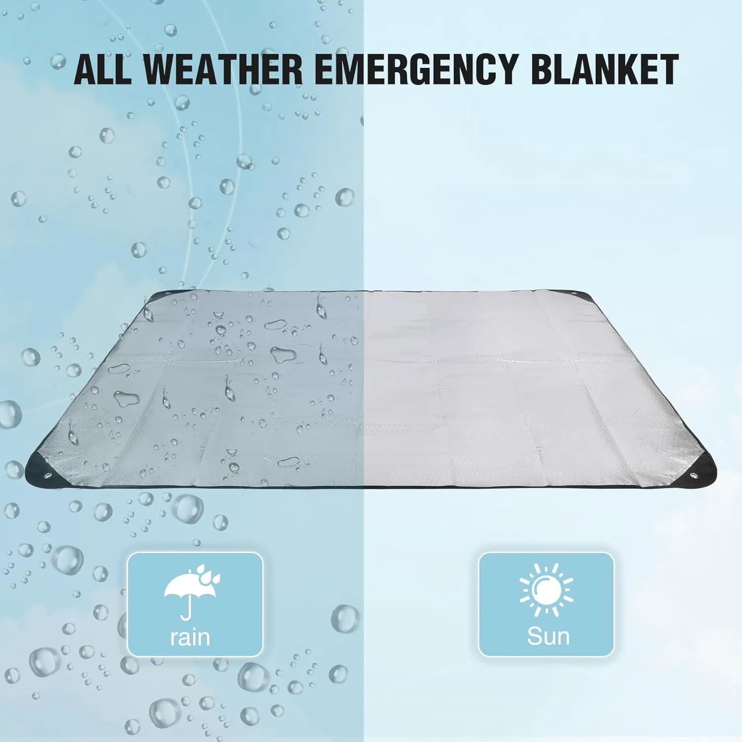 RedSwing 2 Pack Heavy Duty Waterproof Emergency Thermal Tarp, Insulated Survival Blanket for Outdoor Camping, Hiking, and Emergency Shelter, Green Black