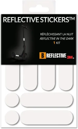 Reflective Strips Stickers Kit for Scooter, Bike & EDPM (Electric Scooter, Motor Scooter, ...) - 3M Technology™ Stickers - High Visibility - Discreet & Design - Maximum grip