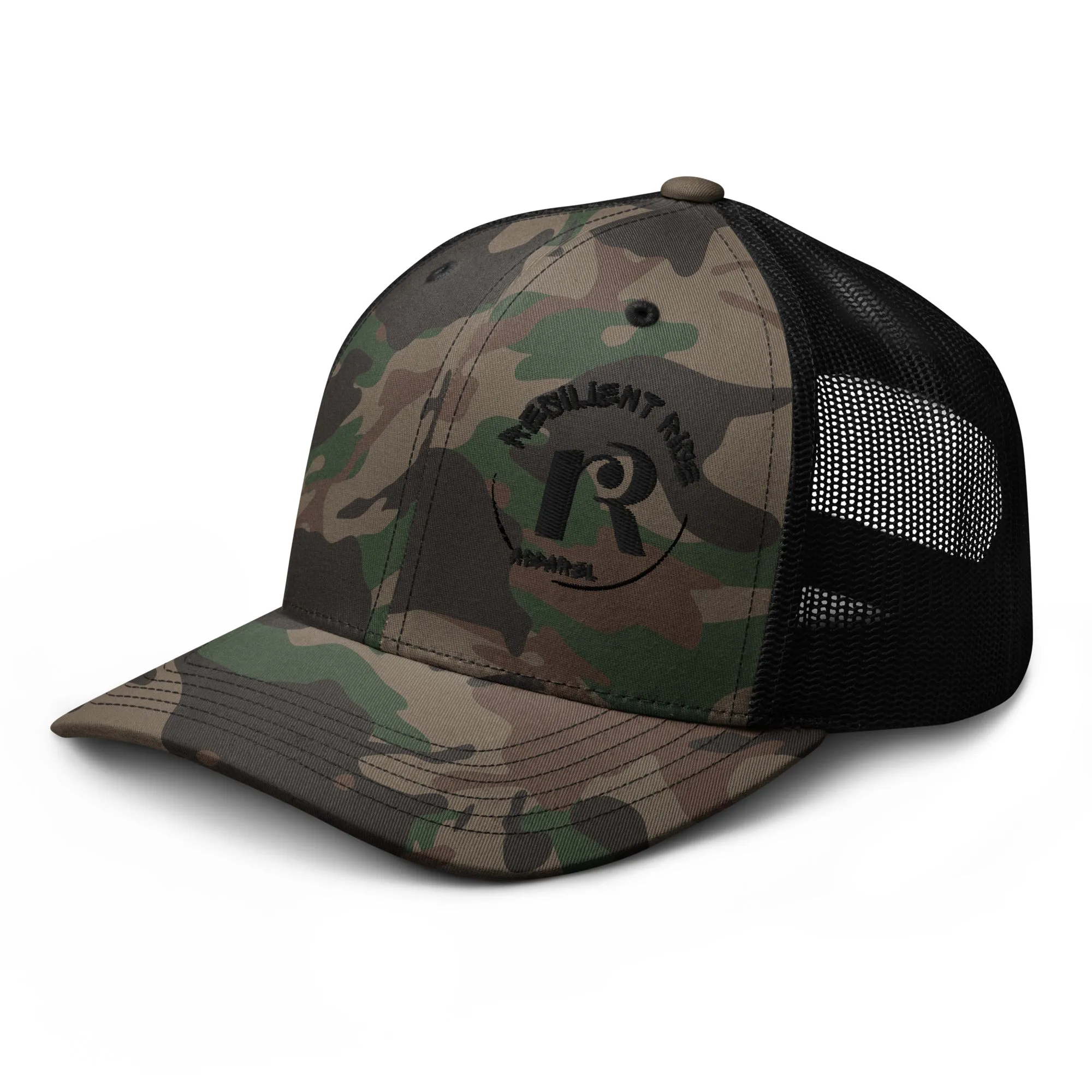 Resilient Camouflage trucker hat