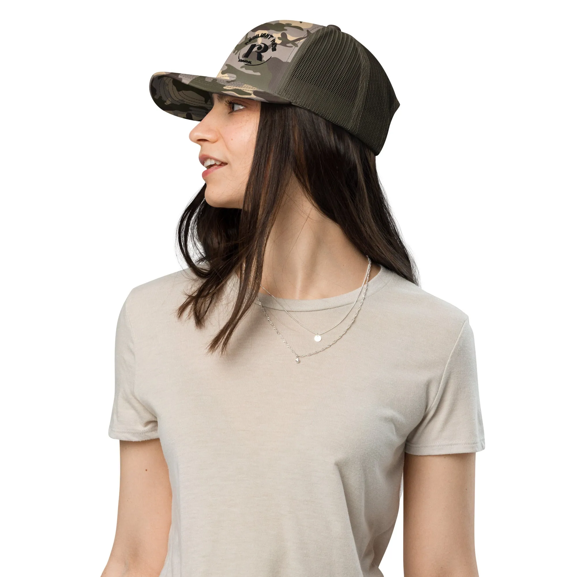 Resilient Camouflage trucker hat