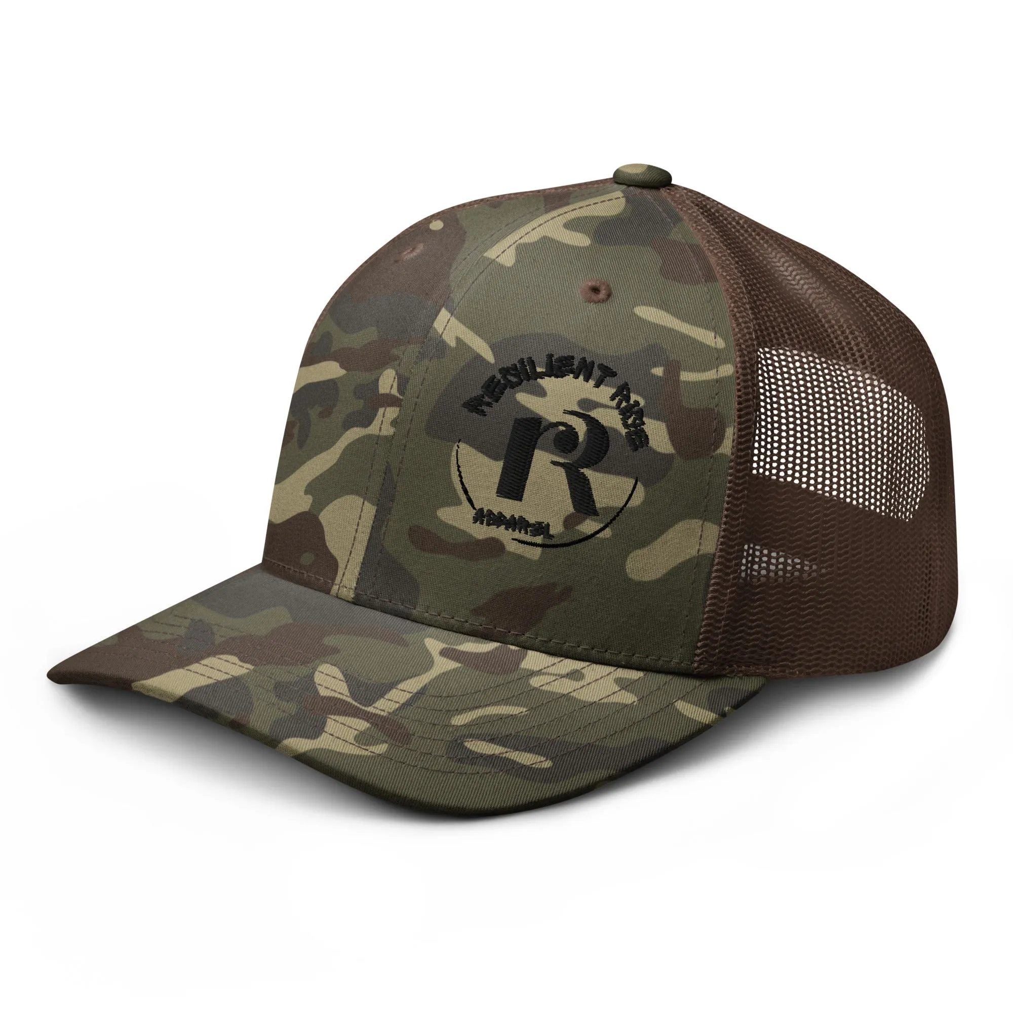 Resilient Camouflage trucker hat