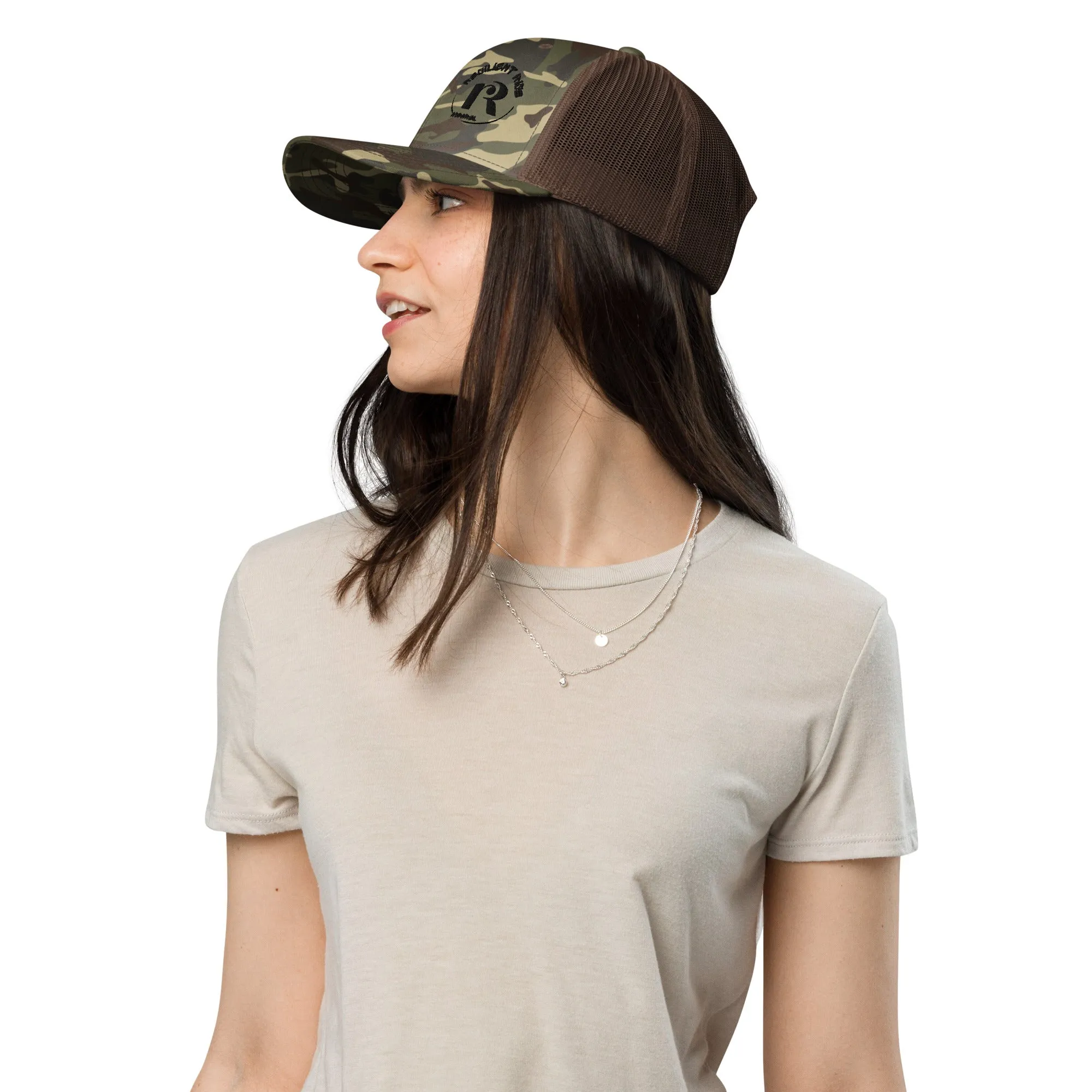 Resilient Camouflage trucker hat