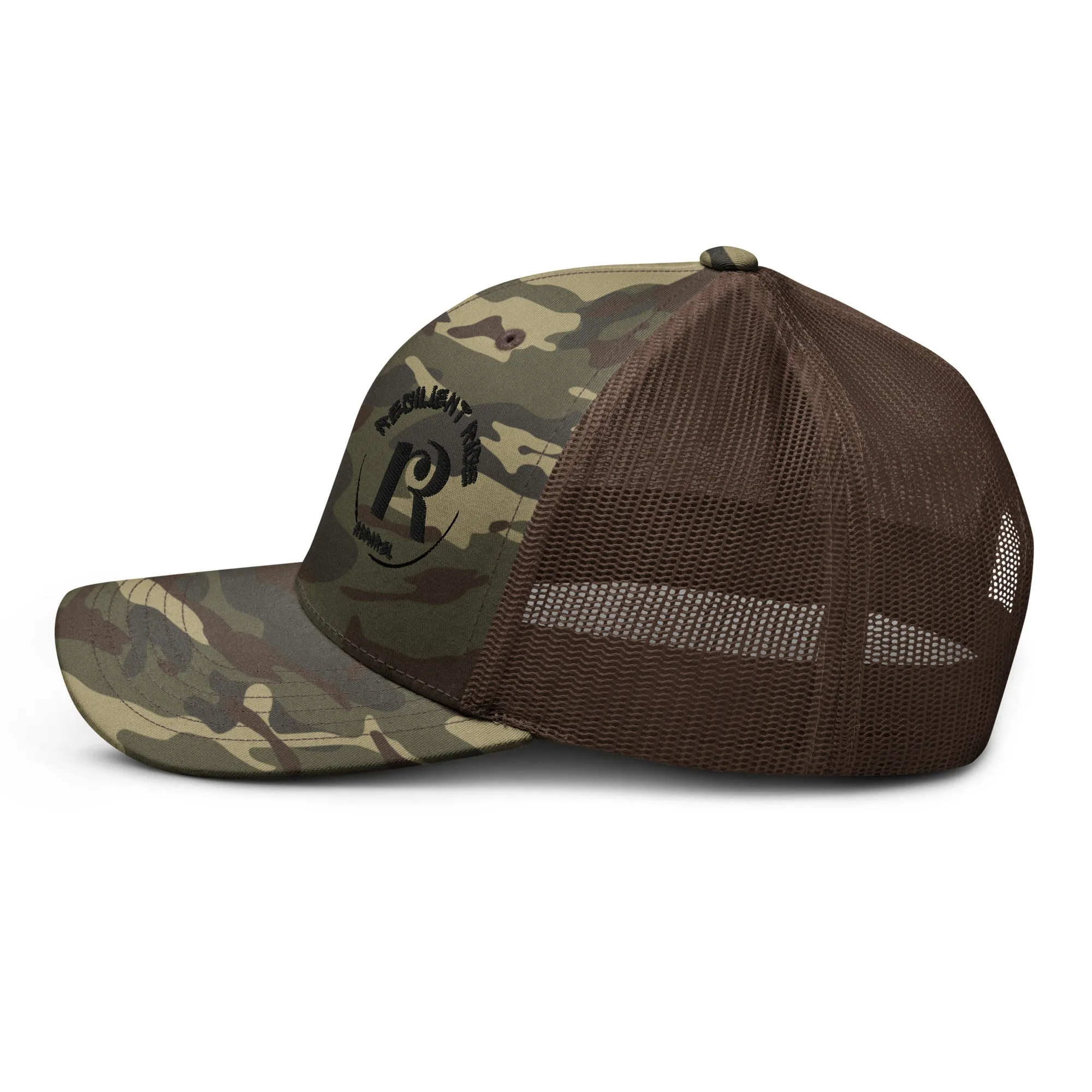 Resilient Camouflage trucker hat