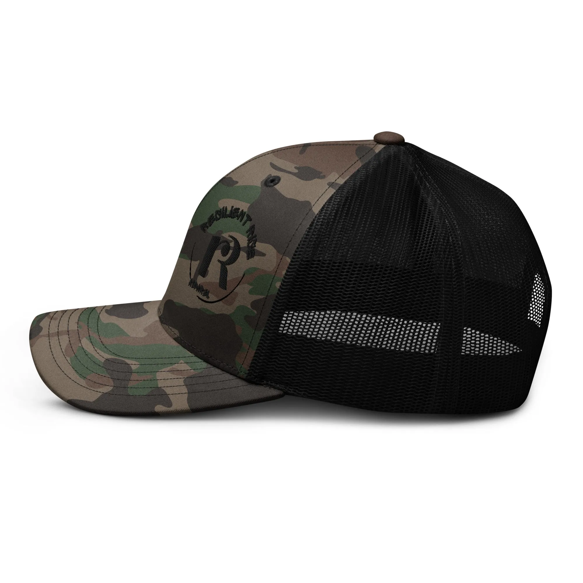 Resilient Camouflage trucker hat