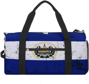 Retro El Salvador Flag Gym Bag-Workout Organizer with Water Resistant Compartments for Gym Lovers