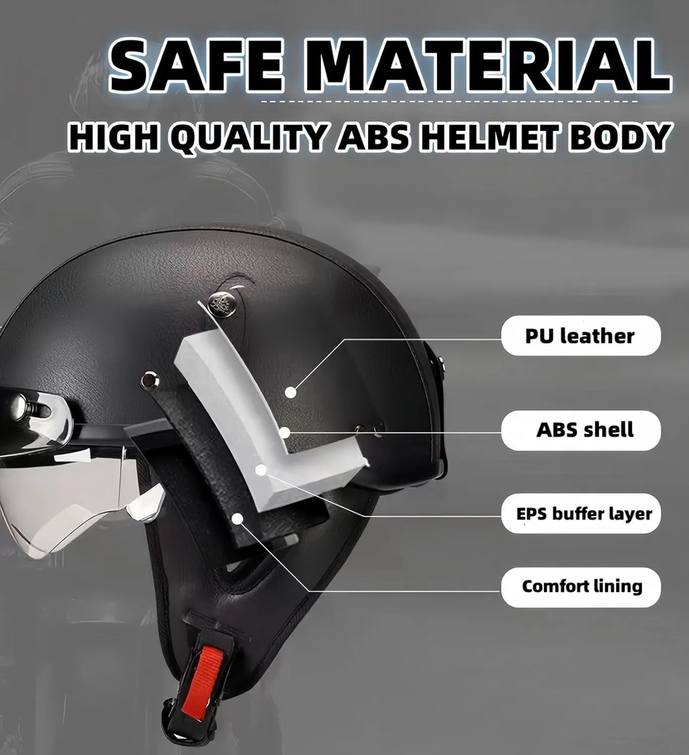 Retro Motorcycle Half Helmets Motorcycle Helmet for Men and Women DOT/ECE Certification Jet Helmet with Visor Half Shell Helmet Braincap for Bike Cruiser Chopper Moped Scooter